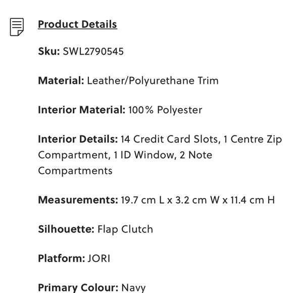 New! Fossil JORI flap clutch wallet - Picture 5 of 5